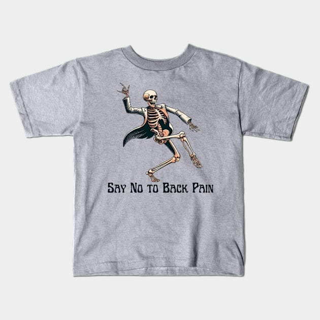 Chiropractor back pain dance Kids T-Shirt by Japanese Fever